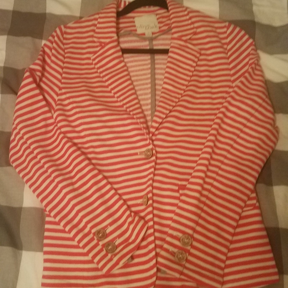 Olive and Oak striped nautical blazer